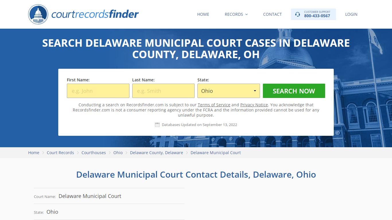 Delaware Municipal Court Case Search - RecordsFinder